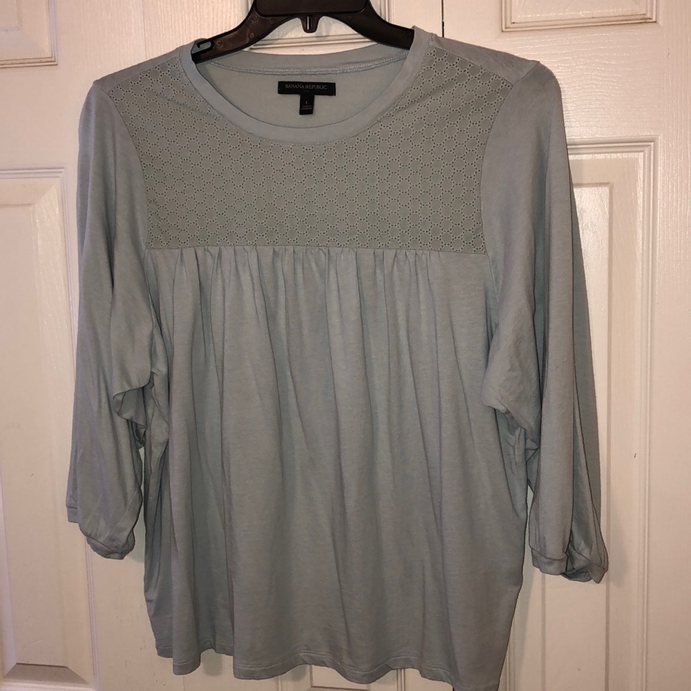Banana Republic size large pale blue cotton top